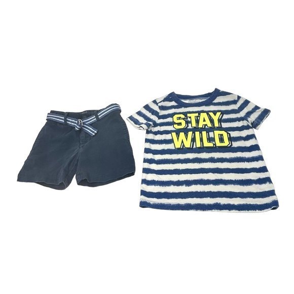 Boy's -  3 Pair of Shorts & 3 Shirts - Size 3   (1 shorts - size 2) - Picture 3 of 6